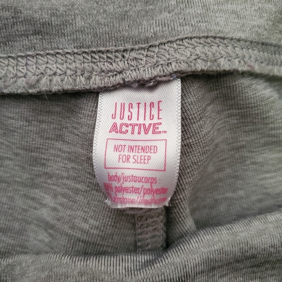 Justice Kids Grey & Pink Leggings Size Small. - Picture 6 of 8
